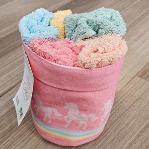 Pink Fairy Unicorn Washcloths from Caro Home Kids